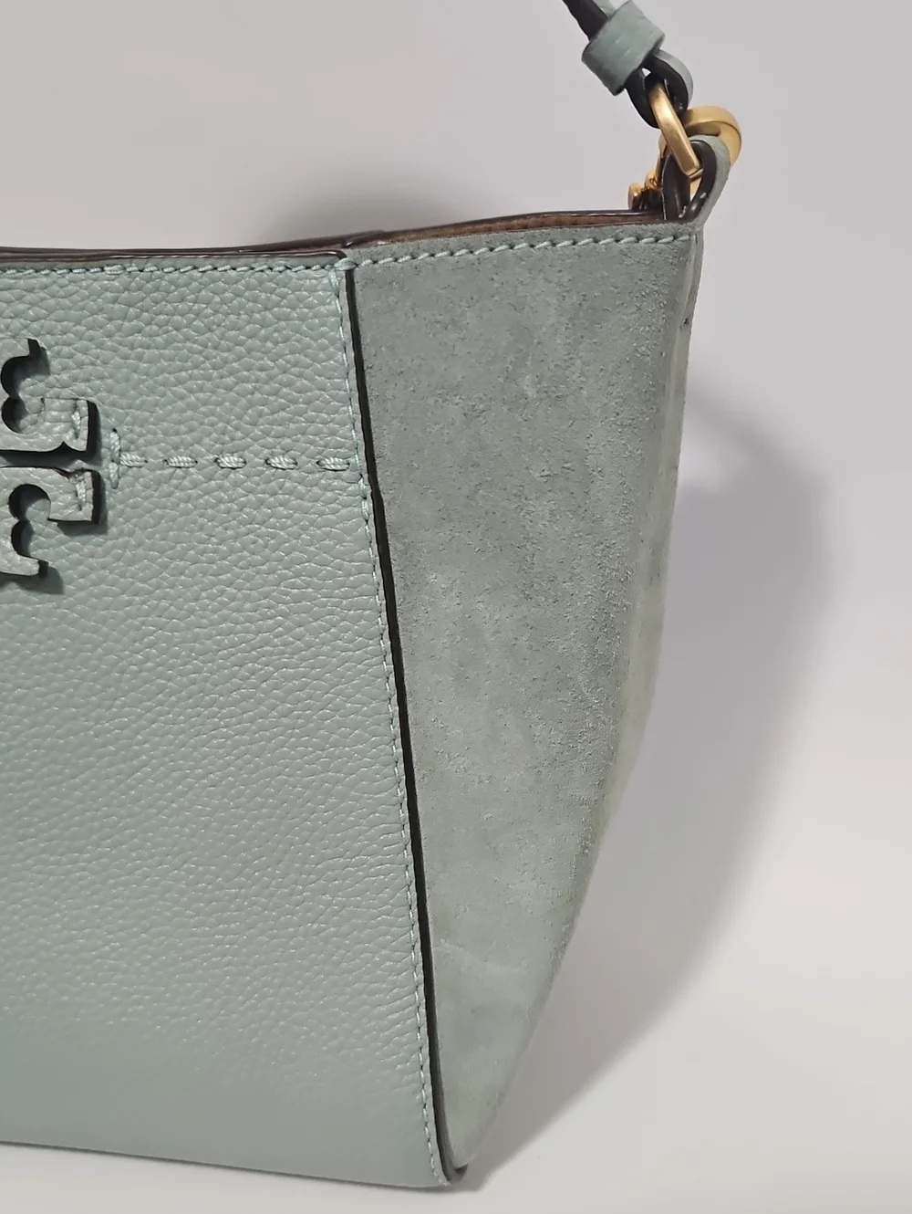 Tory Burch McGraw Small Bucket Bag Artic Blue